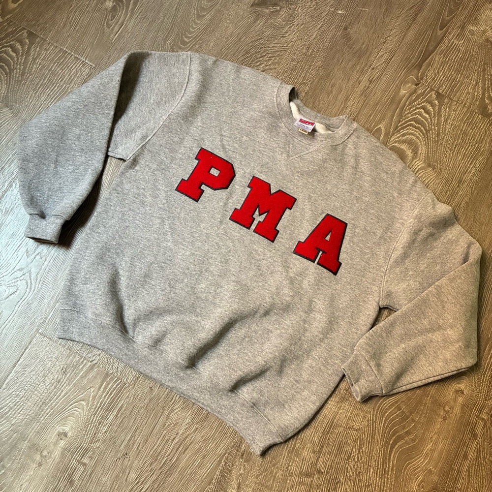 Vintage Soffe PMA Gray Crewneck Youth XL (Adult M/L Fit)